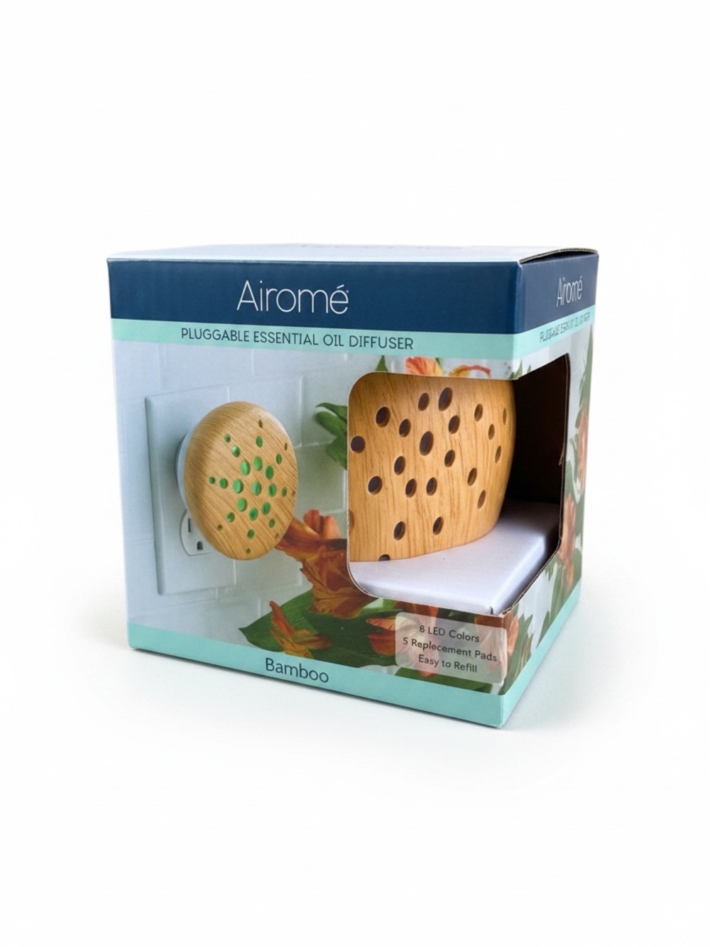 NIB Airomé Bamboo Pluggable Essential Oil Diffuser